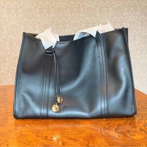 Sandro Black Soft Leather Tote Bag